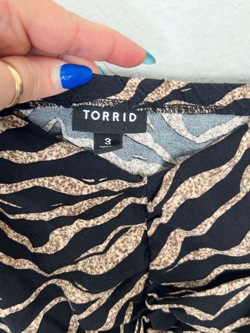 Torrid Plus Size 3 3X Zebra Stripe Sundress Cami Adjustable Straps Pockets - Picture 4 of 7